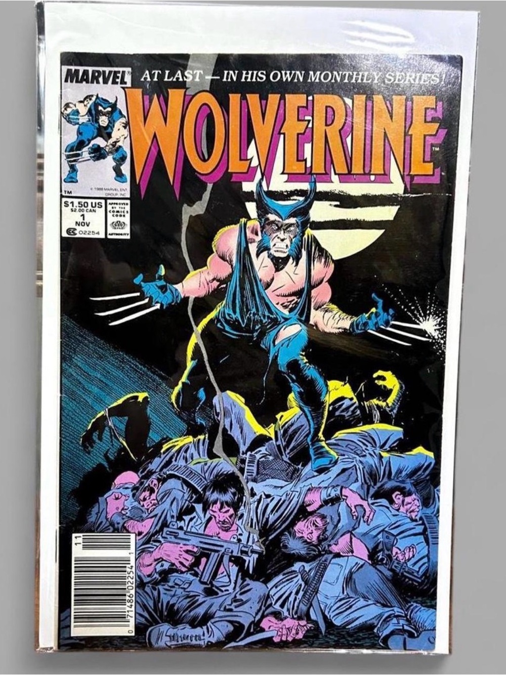 Wolverine #1 (1988) Marvel Comics Direct Edition Claremont Solo